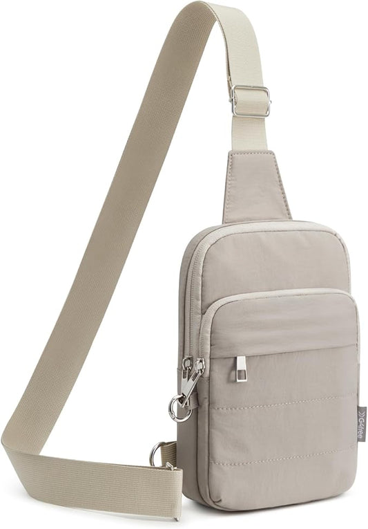 G4Free Small Sling Bag for Women, Anti Theft RFID Blocking Mini Crossbody Purse for Travel, Khaki