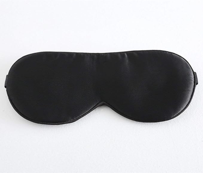 Tim & Tina 100% Silk Sleep Mask Comfortable,Super Soft Blindfold Eye mask Block Light for Sleeping,Shift Work,Naps,Travel,Yoga with Adjustable Strap (Black)