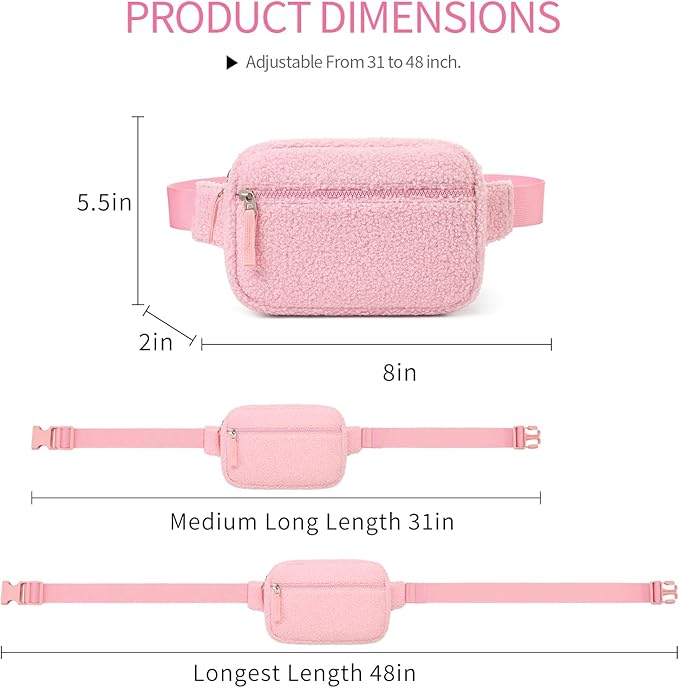 Fanny Pack Birthday Graduation Gifts for 7 8 9 10 11 12 13 Year Old Teen Girls Her Kids, Preppy Cute Trendy Stuff Colorblock Crossbody Bag Adjustable Belt Bags for Travel Essentials