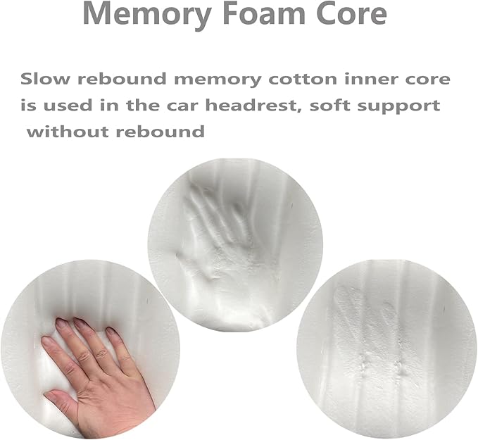 Forbell Premium Memory Foam Car Neck Pillow with Washable Cover - Provides Comfortable Neck Support for Driving and Travel 1pc(Black) | Slow Rebound Memory Foam, Suedette Fabric