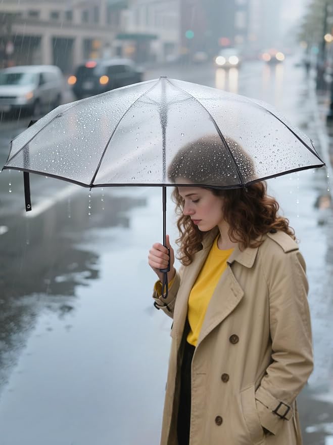 PTEROMY Windproof Travel Umbrellas for Rain and Sun, Withstands 85MPH Winds Auto Open Close Folding Umbrella with Ergonomic Handle, Quick Dry Canopy for Commuting or Backpack