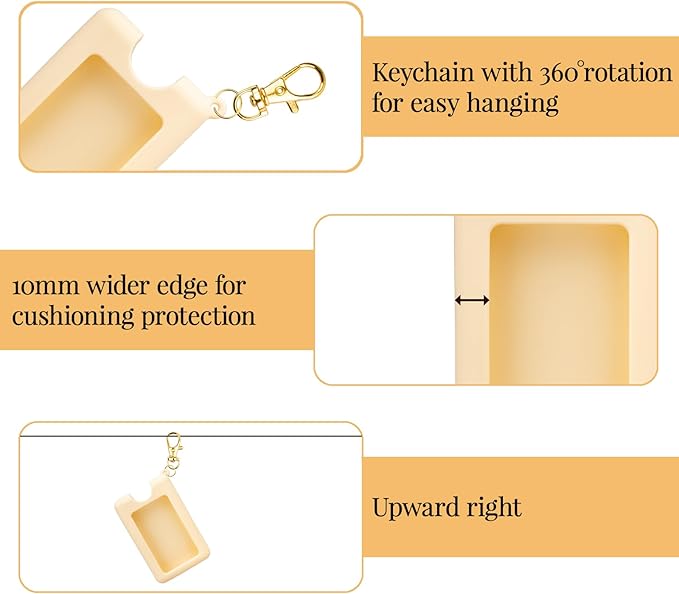 VANEST Silicone Case Compatible with Noshinku Pocket Hand Sanitizer, Protective Case with Keychain for Refillable Travel Size, Hand Sanitizer Spray Accessory