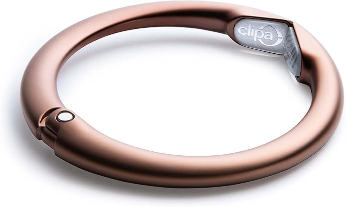Clipa Bag Hanger - The Ring that Opens Into a Hook, Closes Automatically | Hangs Almost Anywhere in Just 1/2" of Space | Holds 33 lbs | 9 Styles | 3 yr Warranty
