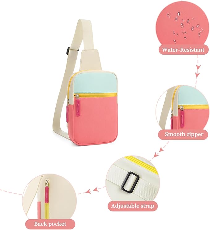 Birthday Gifts for 8 9 10 11 12 Year Old Teens Girls Kids, Fanny Pack Crossbody Bag Sling Belt Bags Purse, Dorm Travel Essentials for Girls Fashion, Preppy Tween Teen Girl Gift Trendy Stuff