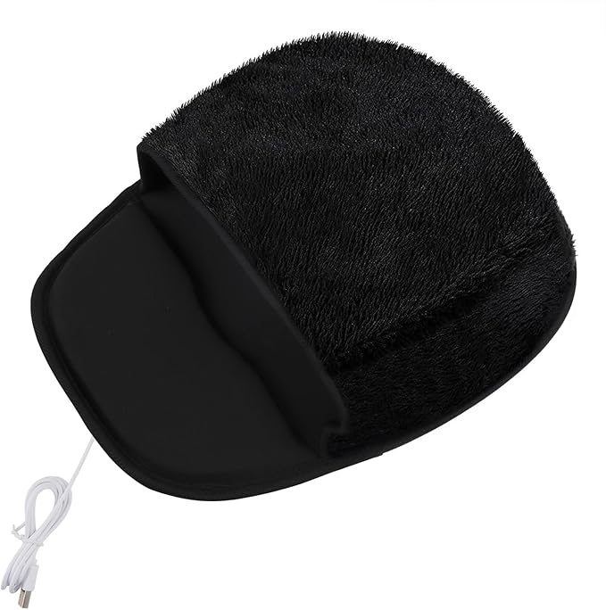 USB Heated Mouse Pad Hand Warmer Ergonomic Heating Gaming Mouse Pad Mat with Wrist Rest for Office Home Computer Laptop Non-Slip Rubber Small Desk Mousepad Christmas Winter Warm Gift