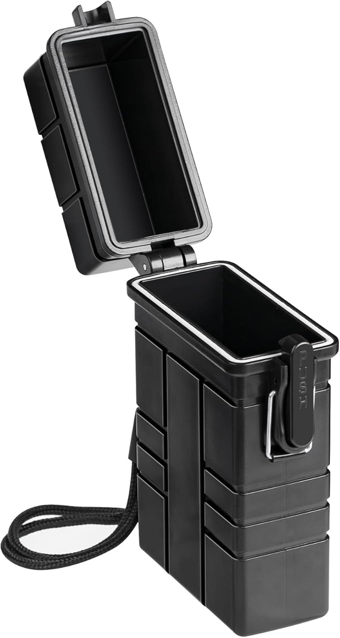 Waterproof Case, Airtight Holder Case for Whole Package 20pcs 84-100mm Size, EDC Survival Container for Fishing Kit, Match Seal Storage Dry Box, Camping Essentials, Cool Gadgets for Men Women