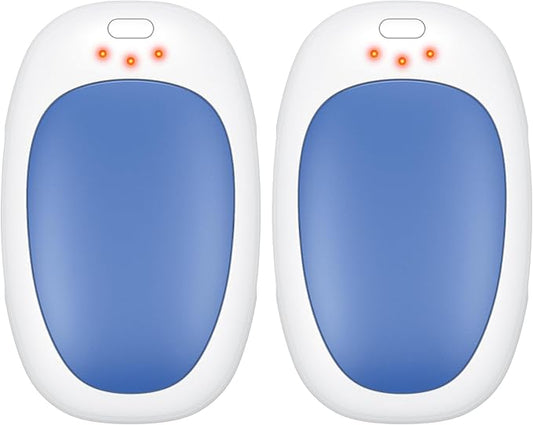 infray Hand Warmers Rechargeable, 2 Pack Electric Hand Warmer Reusable USB Pocket Warmer, 3 Settings Heated Portable AI Handwarmer Great Gifts for Christmas, Outdoor, Golf, Hunting