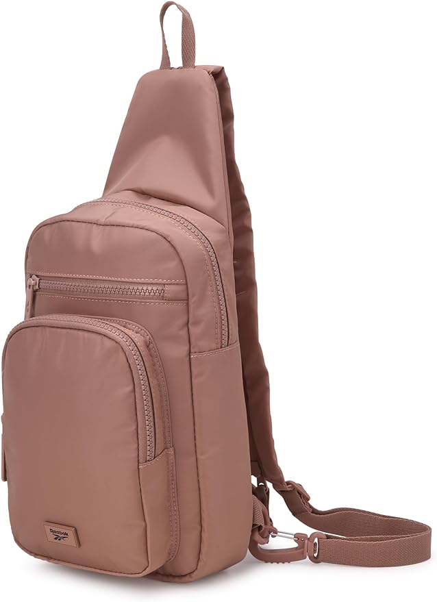 Reebok Unisex Crossbody Bag - Convertible Compact Durable Cross Body Bag for Women and Men - Gym and Travel Essentials, Size One Size, Cosmos Choco Malt