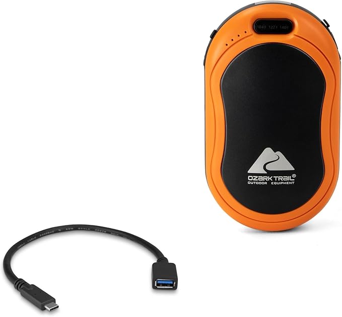 BoxWave Cable Compatible with Ozark Trail Rechargeable Hand Warmer - USB Expansion Adapter, Add USB Connected Hardware to Your Phone