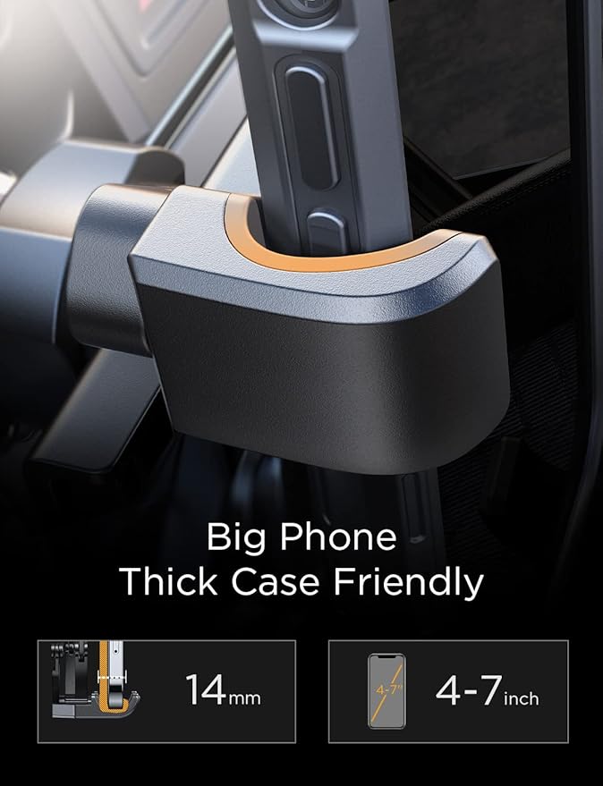 AINOPE Car Vent Phone Mount Holder for iPhone 17 Pro Max Car Mount [Drop-in Grip] Phone Holders for Your Car Air Vent Interior Accessories Gifts for Men for iPhone 17 Pro Max 16 15 14 GalaxyS26,Silver