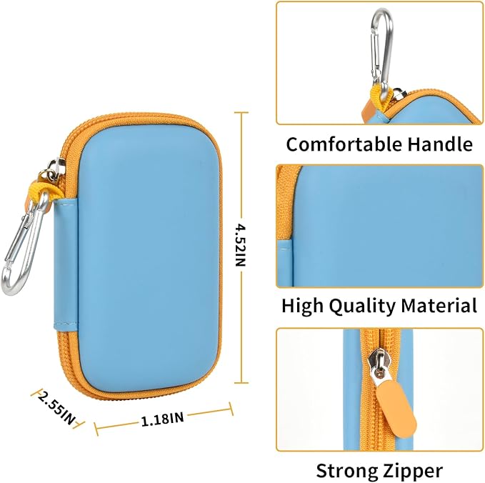 PAIYULE SSD Case for SanDisk Extreme Portable SSD Old & New Model and Extreme PRO, Hard Shell Protective Storage Bag, Fits 1TB 2TB 4TB 8TB External Solid State Drive for Business Travel(SkyBlue)