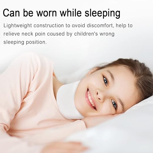 Kids Neck Brace for Neck Pain and Support, Soft Foam Cervical Collar Adjustable Youth Neck Support for Childrens Whiplash and Childs Torticollis Neck Stabilizer
