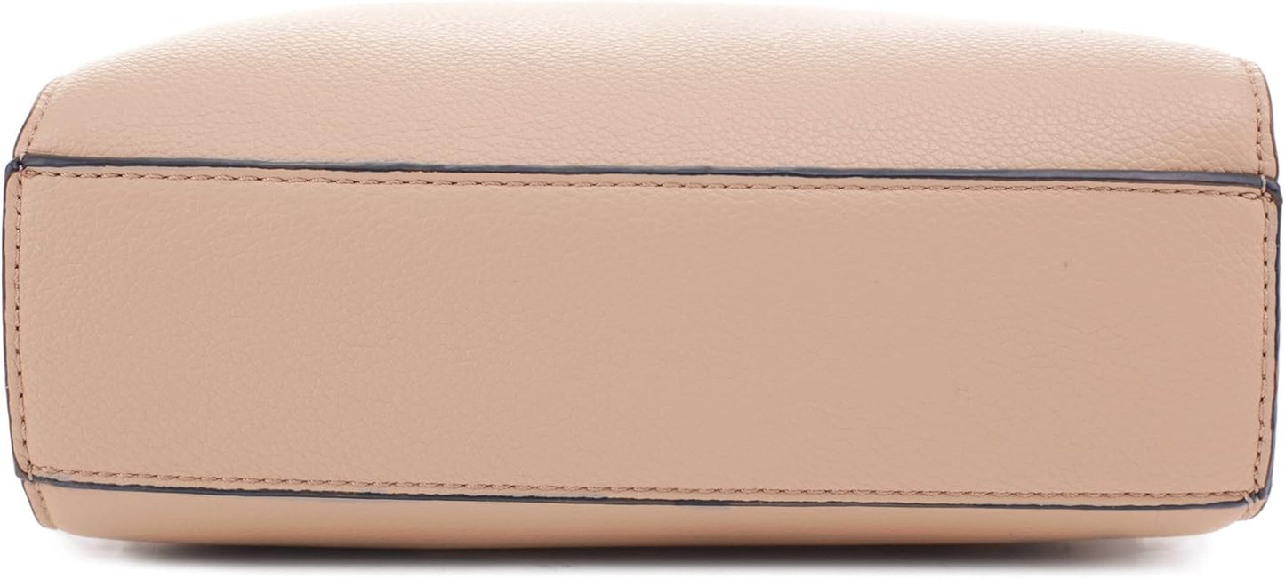 EVVE Crossbody Bags for Women Trendy Triple Zip Small Crossbody Camera Bag Purse with Wide Guitar Strap