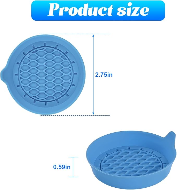 Zpana Bling Car Cup Holder Coaster, 2PCS Crystal Rhinestone Non Slip Waterproof Vehicle Insert Water Bottle Holder Pads, Shockproof Auto Interior Decorative Coasters, Universal Fit (Light Blue)