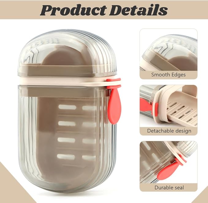 2 Pcs Travel Soap Case,Versatile Portable Travel S-OAP Box Leakproof Soap Container with Lid for Bathroom Shower Gym School Camping Vacation and Outdoor Activities(Size:2 pcs)