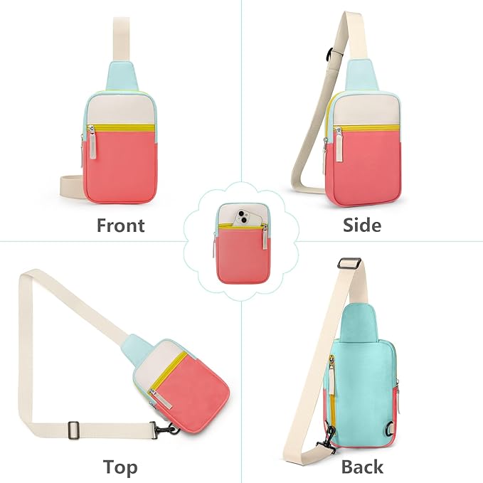 Birthday Gifts for 8 9 10 11 12 Year Old Teens Girls Kids, Fanny Pack Crossbody Bag Sling Belt Bags Purse, Dorm Travel Essentials for Girls Fashion, Preppy Tween Teen Girl Gift Trendy Stuff