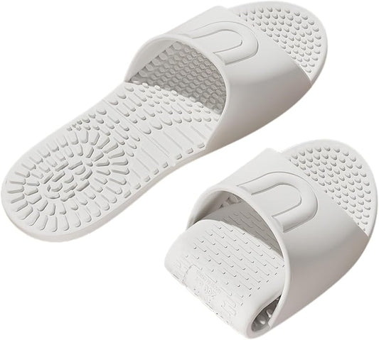 Shower Shoes Travel Foldable Portable Non Slip Slippers for Hotel Guests Swimming Spa Unisex Men Women Lightweight EVA Bathroom Slides Quick Drying Water Resistant Footwear