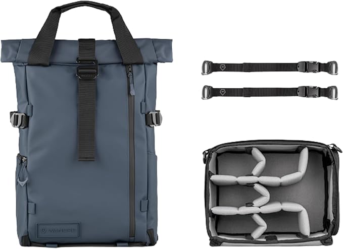 WANDRD PRVKE Rolltop 21L V4 Photography Bundle – Expandable Travel Camera Backpack with Essential Camera Cube and Laptop Sleeve