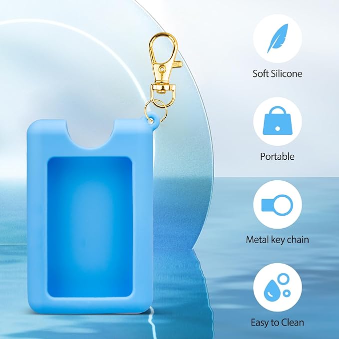 VANEST Silicone Case Compatible with Noshinku Pocket Hand Sanitizer, Protective Case with Keychain for Refillable Travel Size, Hand Sanitizer Spray Accessory