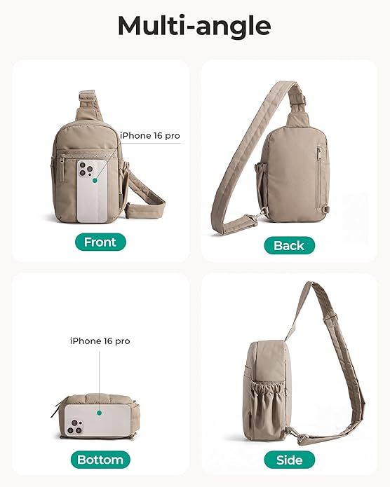 BAGSMART Small Crossbody Bags for Women, Puffer Sling Bag Fanny Packs, Purses Hobo Handbag for Daily Travel Hiking