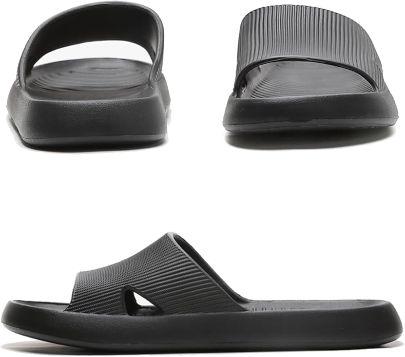Anmerl Shower Shoes for Men and Women, Soft Lightweight Quick-Drying & Non-Slip House Slippers Slides for Bathroom, Pool, Beach, Indoor & Outdoor