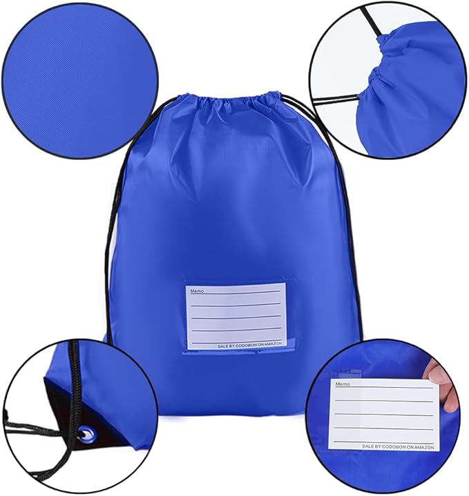 40 Pcs Drawstring Bags,Bulk Draw String Backpack, DIY Gym Sports Cinch Bag Sackpack for Women Men, Royal Blue