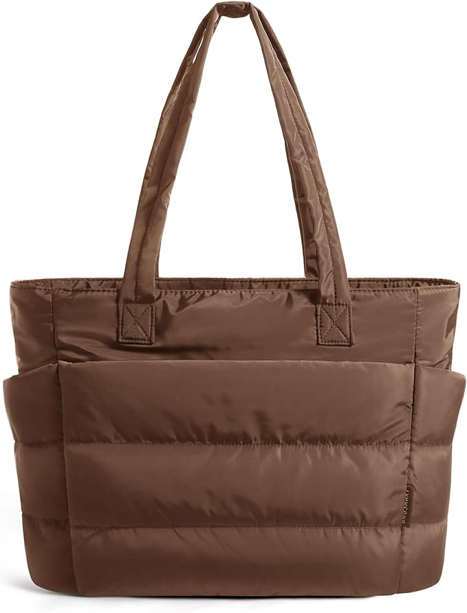 BAGSMART Tote Bag for Women, Lightweight Puffy Tote Bag with Compartments Shoulder Bag Handbag for Travel, Work, Gym | Lightweight