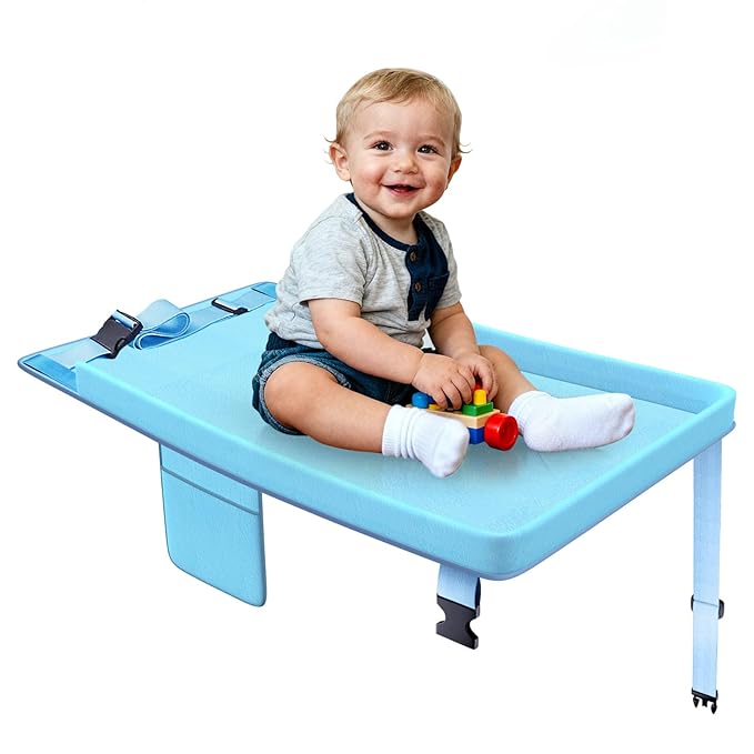 Airplane Seat Extender for Toddlers & Young Kids - Portable Plane Foot Rest & Travel Tray for Ages 2-5 (Max 55 lbs), Lightweight Plane Leg Support for Flights
