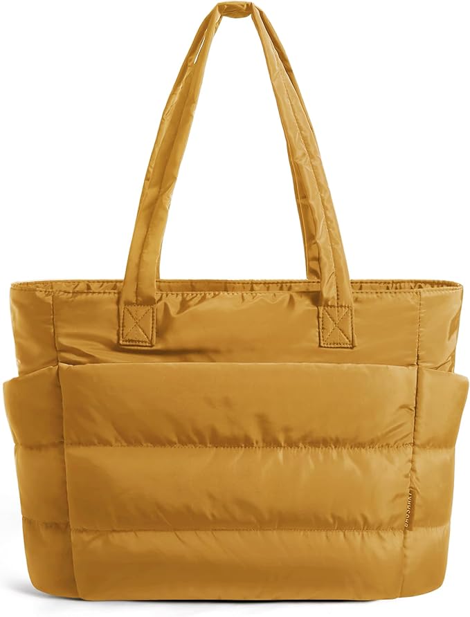 BAGSMART Tote Bag for Women, Lightweight Puffy Tote Bag with Compartments Shoulder Bag Handbag for Travel, Work, Gym | Lightweight