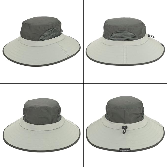 EINSKEY Wide Brim Sun Hat, UPF 50+ UV Protection Waterproof Packable Bucket Hat for Men & Women, Fishing Hiking Beach Garden