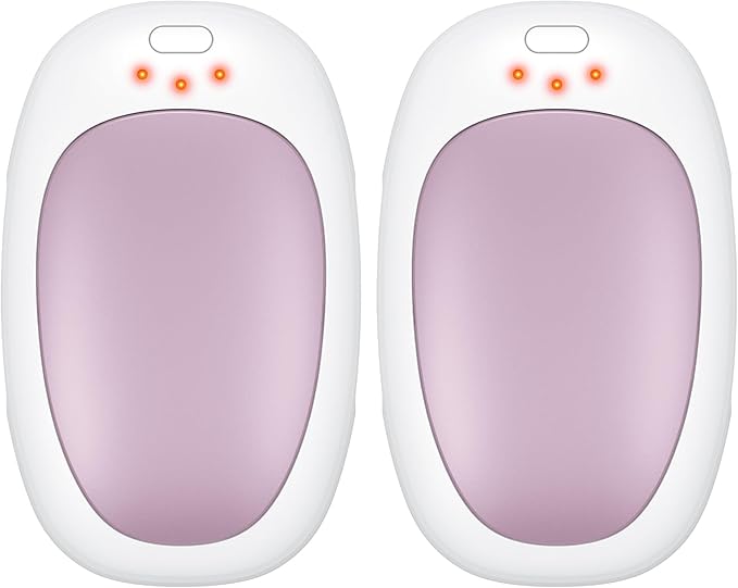 infray Hand Warmers Rechargeable, 2 Pack Electric Hand Warmer Reusable USB Pocket Warmer, 3 Settings Heated Portable AI Handwarmer Great Gifts for Christmas, Outdoor, Golf, Hunting