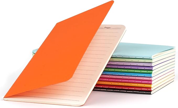 Hoiny 12 Pack Mini Pocket Notebook, 3.5 X 5.5 Inch Lined Small Journals for Kids, Colorful Cover Notepads for Traveler, Students, School Supplies, 30 Sheets/60 Pages, Memo Pad, Tiny Note Book Bulk
