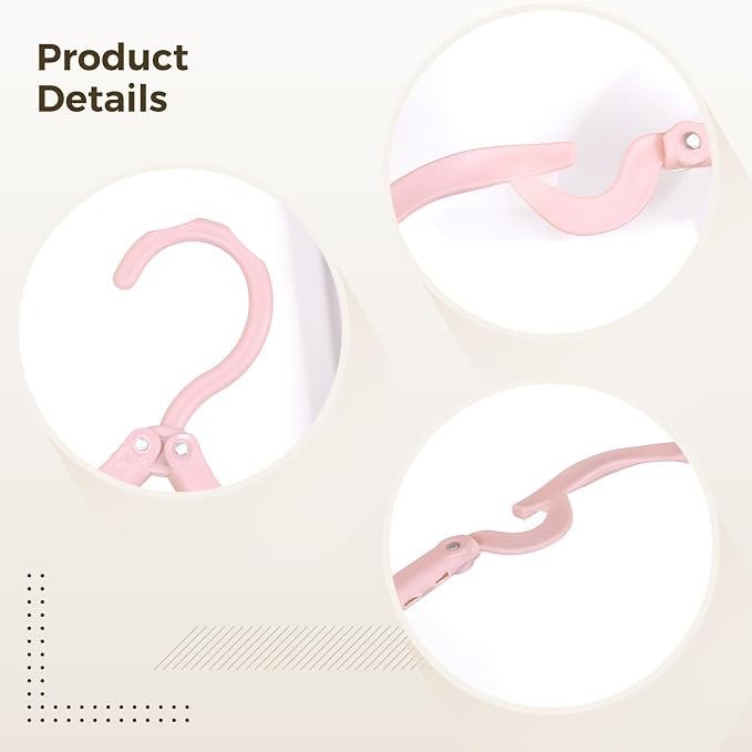 40 Pcs Set Multicolor Foldable Hangers, Multi Travel Hangers Foldable Lightweight for Suitcase, Compact Plastic Design, Plastic Hanger for Trip