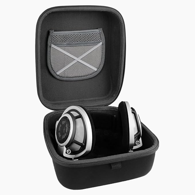 Geekria Shield Case for Large-Sized Over-Ear Headphones, Replacement Protective Hard Shell Travel Carrying Bag with Cable Storage, Compatible with Beyerdynamic DT880Pro, AKG K701 Headsets