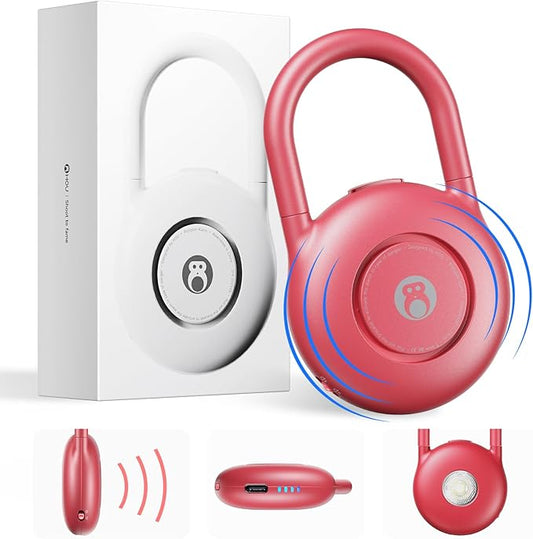 HOU 130dB Personal Alarms for Women – USB-C Rechargeable Self Defense Alarm Keychain with Strobe Light – Loud Personal Safety Alarm for Students & Jogging – Safe for Seniors, Magenta