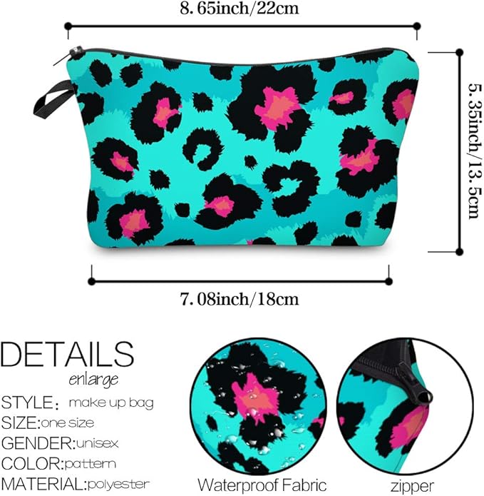 Deanfun Makeup Case Small, Cosmetic Zipper Bag Waterproof for Purse Mini, Women Cute Traveling Accessories Pouch for Ladies Thanksgiving Christmas Gifts(Lips D2-51488)
