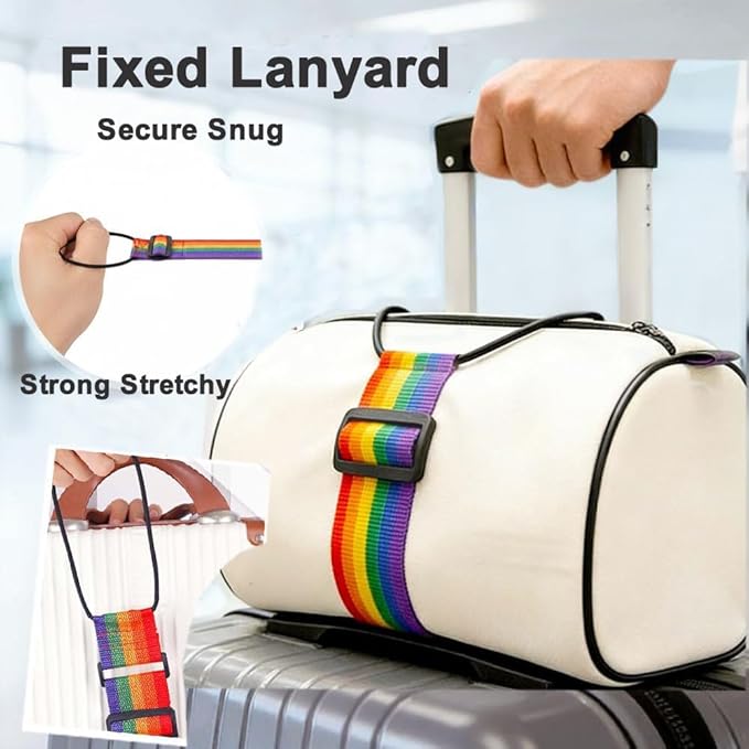 Extra Strong Multi-use Adjustable Luggage Straps,2026 Upgrade Luggage Connector Straps for Suitcases,2 Pack Flexible Luggage Accessories Bag Strap