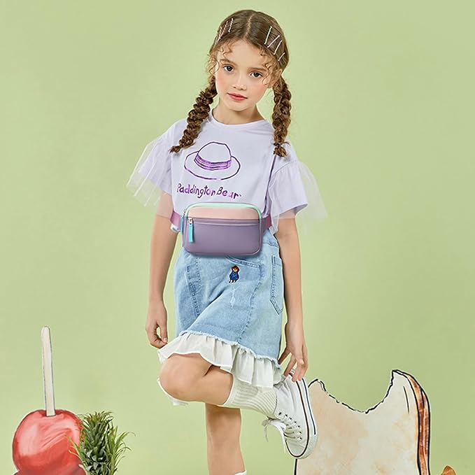 Fanny Pack Birthday Graduation Gifts for 7 8 9 10 11 12 13 Year Old Teen Girls Her Kids, Preppy Cute Trendy Stuff Colorblock Crossbody Bag Adjustable Belt Bags for Travel Essentials