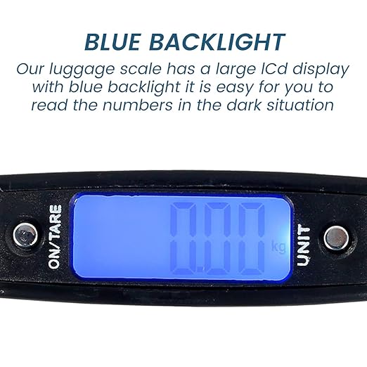 Digital Luggage Scales, 50kg/110lb Electronic Hanging Scales, Portable Digital Luggage Scale with Backlight Display, Handheld Style Suitcase Scales with Hook for Travel & Home Use