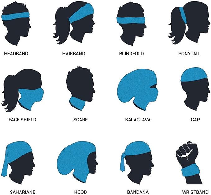 12-30 Pieces Neck Gaiters Scarf Head Wrap Headwear Balaclava Face Mask Sun Bandanas for Women Men Running,Cycling,Fishing