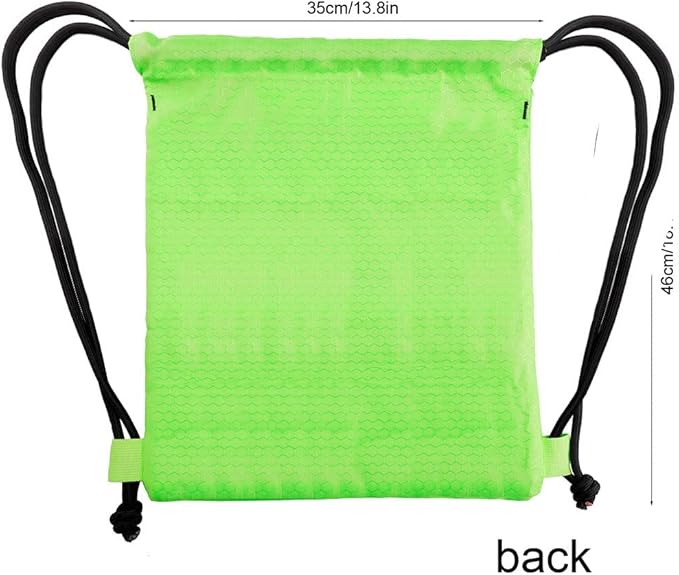 Drawstring Backpack Bag, Waterproof Draw String Back Sack with Zip Pocket, Gym Drawstring Bags Swim Bag for Men Women