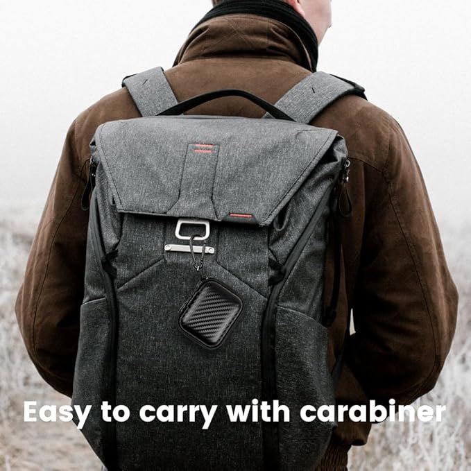 Earbud Case Holder Earphone Case Hard EVA Headphone Storage Bag Small Zipper Pouch Compatible with Wired Earbuds, JBL Vibe Beam, Tune 230NC TWS, TAGRY X08, Btootos A90 Pro, in Ear Monitor -with Clip