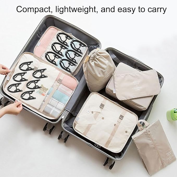 Foldable Travel Hangers,Essentials for Laundry,Portable and Collapsible with Hook,Essentials for Cruise Ship,Vacation,Camping,RV,Road Trip,Hotel,Business Travel, Student Apartment 20 PCS (Black)