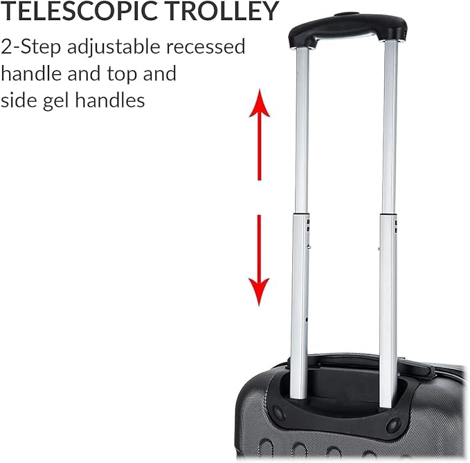 DUKAP INTELY Hardside Luggage Set with Spinner Wheel | Spacious Traveling Suitcases, Travel Suitcases with TSA Lock and Ergonomic GEL Handle | 2 Piece Set (20"/32") | Blue