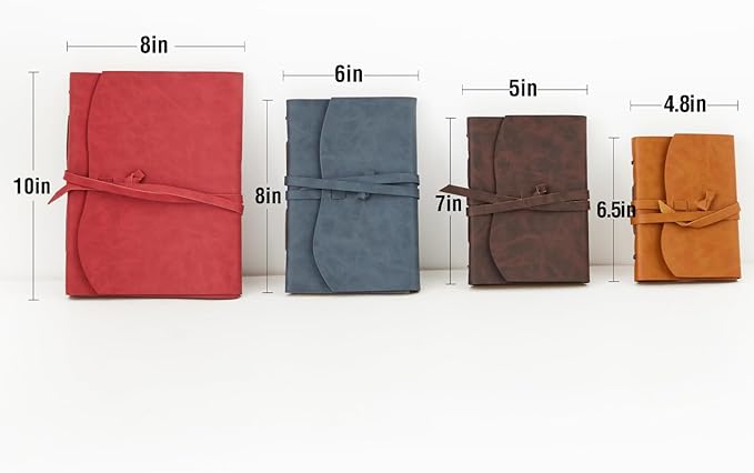 RILIHO Leather Journal Notebook, 8x10 Inches Large Size, Genuine Leather Journals for Writing, Vintage Journal For Men and Women, Artist,Travel Journal,Navy Blue