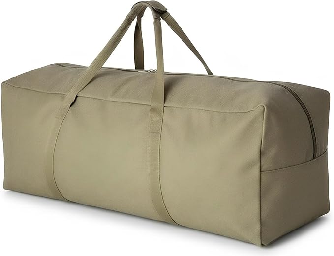 DoYiKe Extra Large Canvas Travel Duffle Bag Heavy Duty, Sports Military Travel Camping Tent Storage