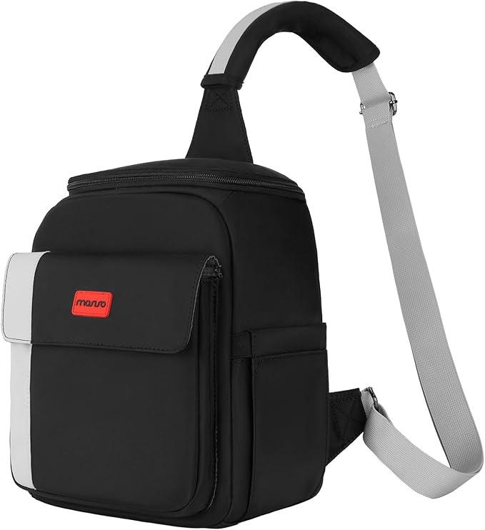MOSISO Camera Bag Small Crossbody Shoulder Messenger Bag for DSLR/SLR/Mirrorless Cameras, Padded Camera Case with Front Flap Pocket&Rain Cover, Photography Purse for Canon/Nikon/Sony, Black