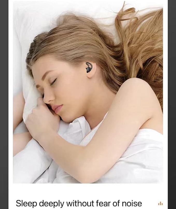 Ear Plugs for Noise Reduction, Ear Plugs for Sleeping Noise Cancelling, Washable Hearing Protection for Work, Travel, Concert, Swimming, Sleep Snoring