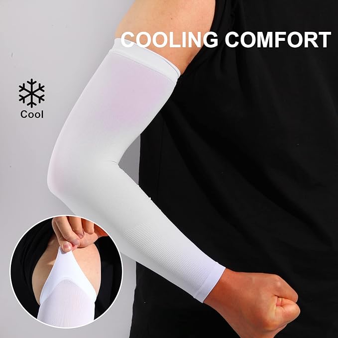 4-Pairs Arm Sleeves for Men and Women - Tattoo Cover Up - Cooling Sports Sleeve for Basketball Golf Football