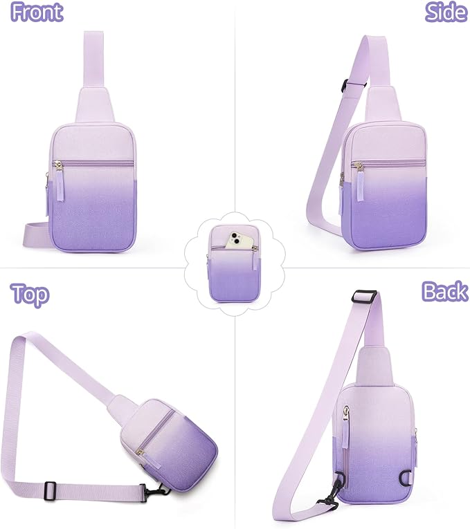 Birthday Gifts for 8 9 10 11 12 Year Old Teens Girls Kids, Fanny Pack Crossbody Bag Sling Belt Bags Purse, Dorm Travel Essentials for Girls Fashion, Preppy Tween Teen Girl Gift Trendy Stuff